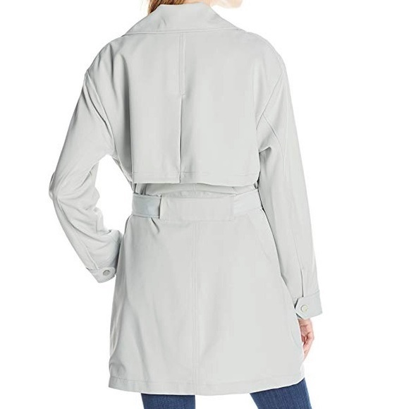 7 for All Mankind Asymmetrical drape trench coat - Picture 2 of 5